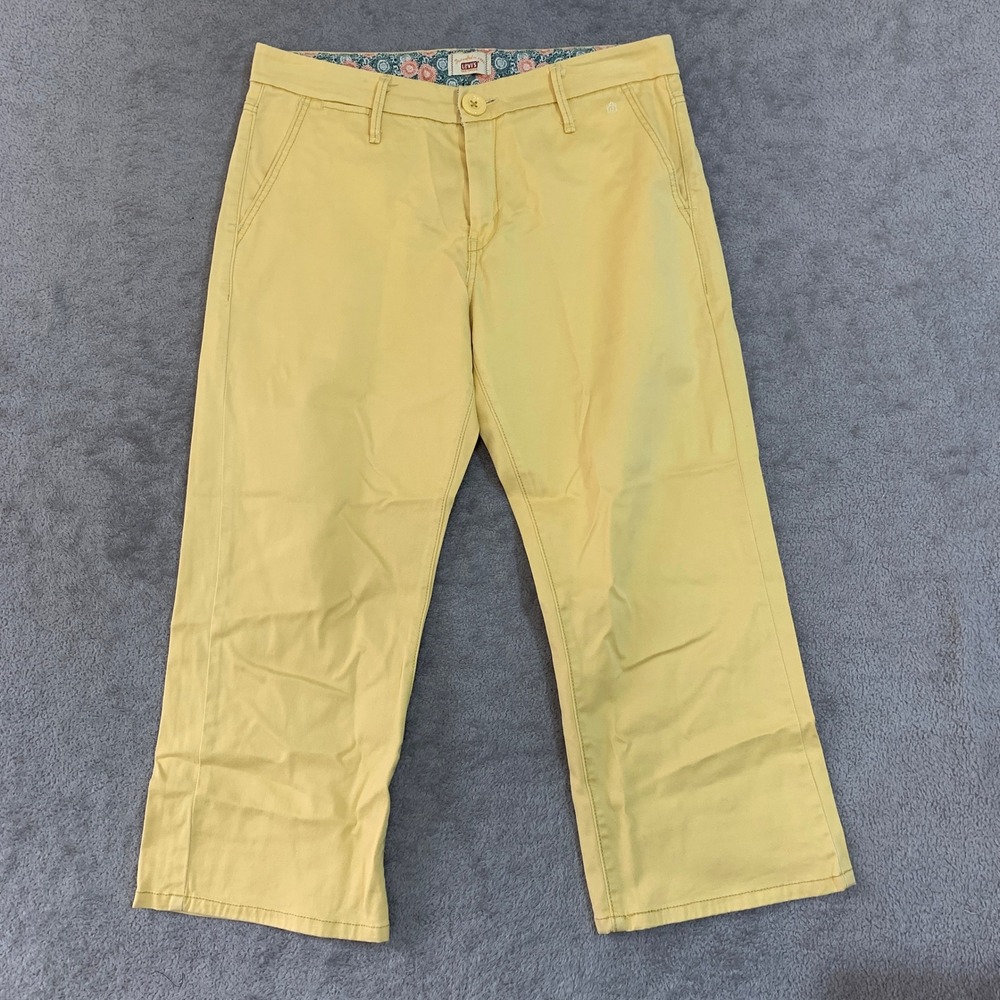 Levi's Women's 10 Twills Chino Pants Cotton Stretch Cropped Straight Leg